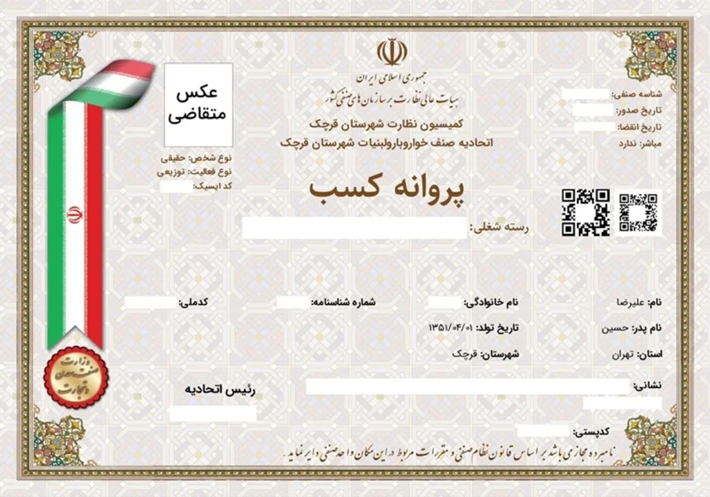 هزینه و مدت زمان لازم برای اخذ جواز فعالیت در کرمان